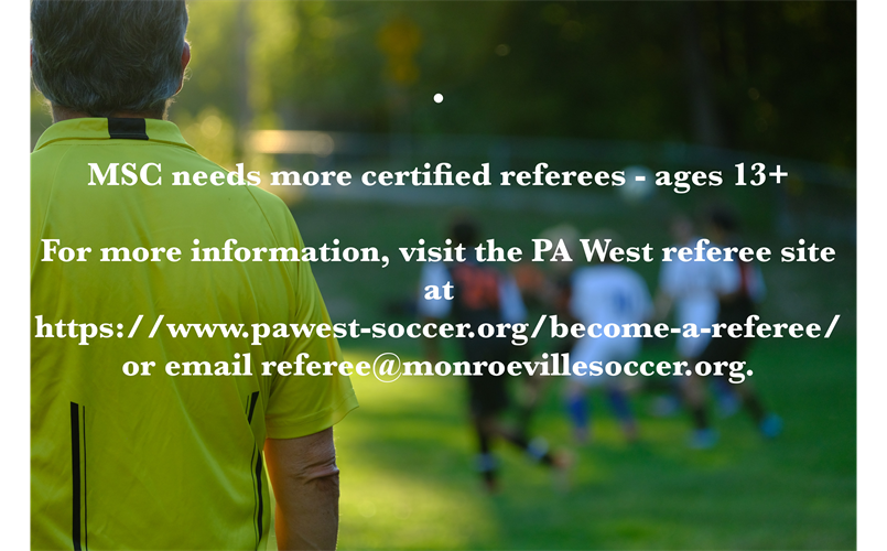 Referees Needed